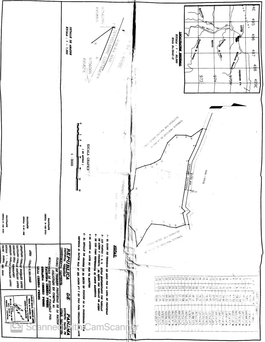 TERRENO FRENTE AL MAR EN VENTA, EN LA REGIÓN DE CALOVEBORA, VERAGUAS.