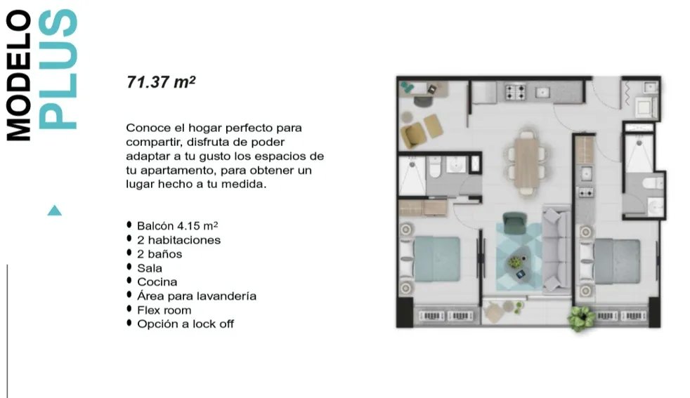 Apartamento en venta vía argentina