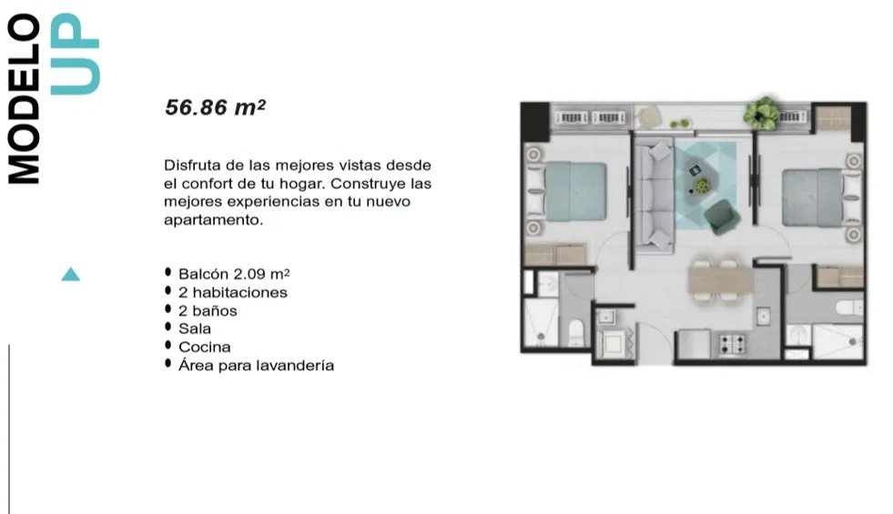 Apartamento en venta vía argentina