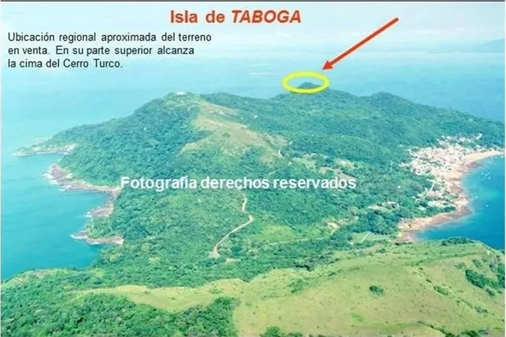 Land for sale in Isla Taboga, Gulf of Panama