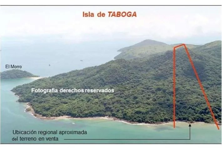 Land for sale in Isla Taboga, Gulf of Panama